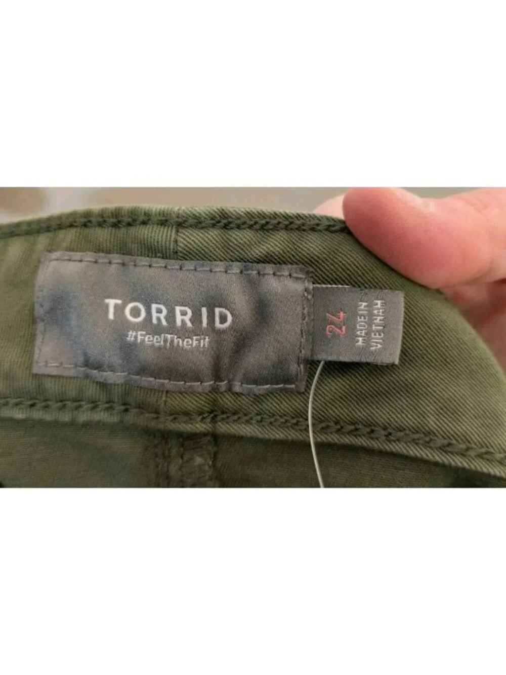 NWT Size 24 Torrid Mini Army Green Twill Button Fly Skirt